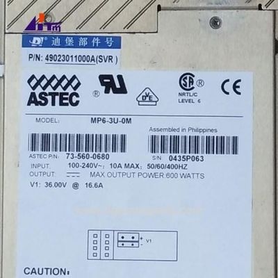 أجزاء آلة أجهزة الصراف الآلي Diebold BCRM مصدر الطاقة 600W 49023011000A