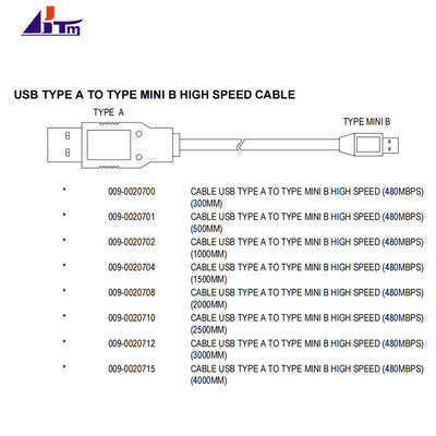009-0020701 NCR 6683 6684 6687 2062 2064 كابل Assy USB نوع A إلى نوع Mini B